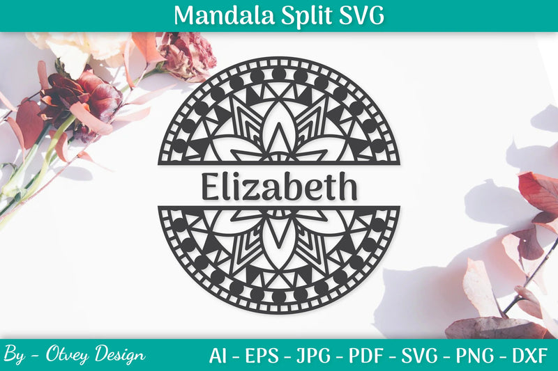 Mandala Split SVG Template Bundle - CraftNest - Digital Crafting and Art