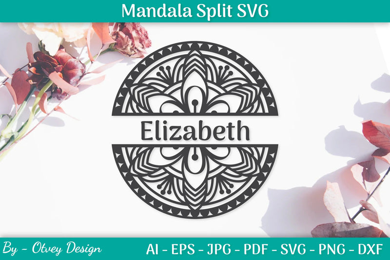 Mandala Split SVG Template Bundle - CraftNest - Digital Crafting and Art