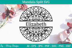 Mandala Split SVG Template Bundle - CraftNest - Digital Crafting and Art