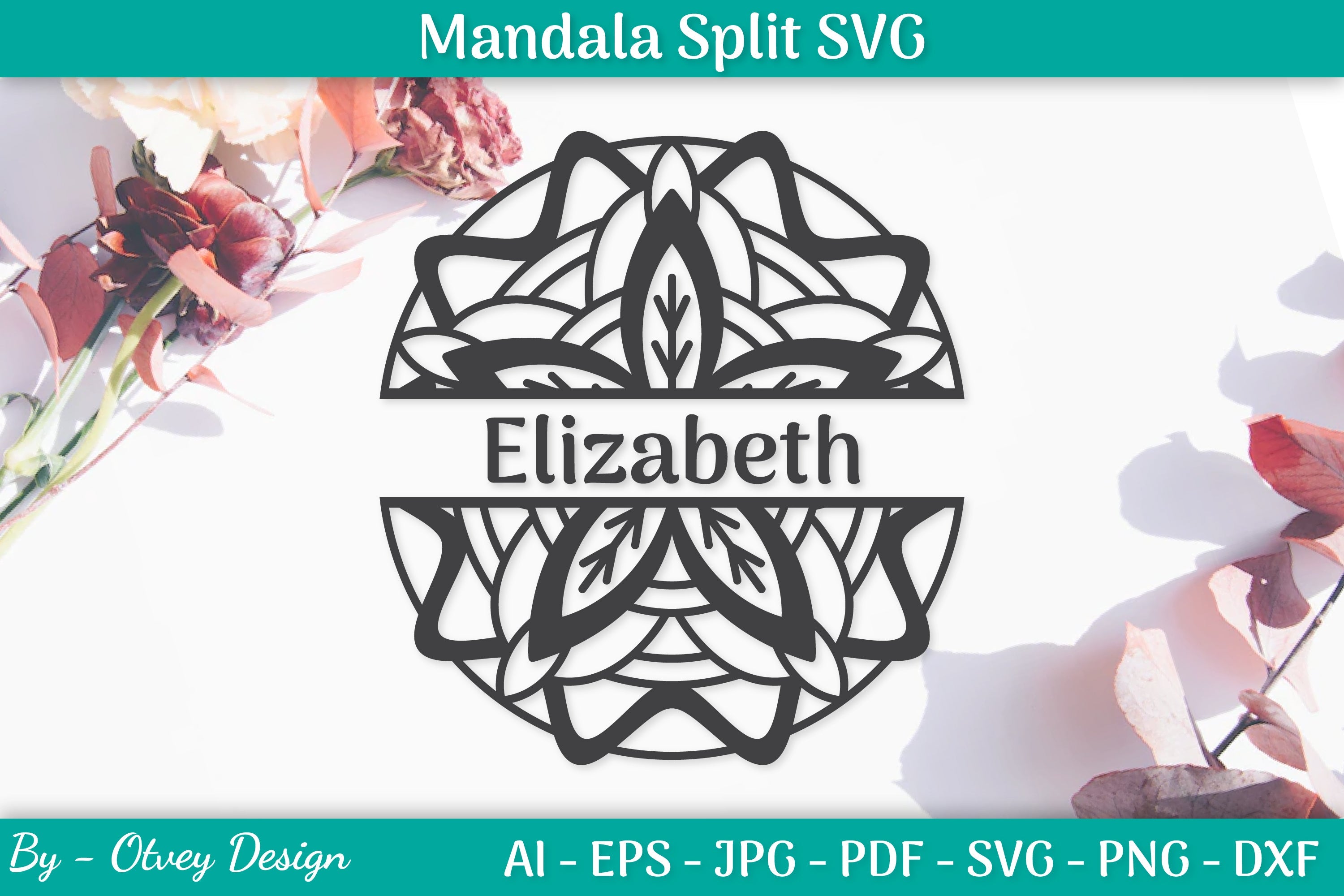Mandala Split SVG Template Bundle