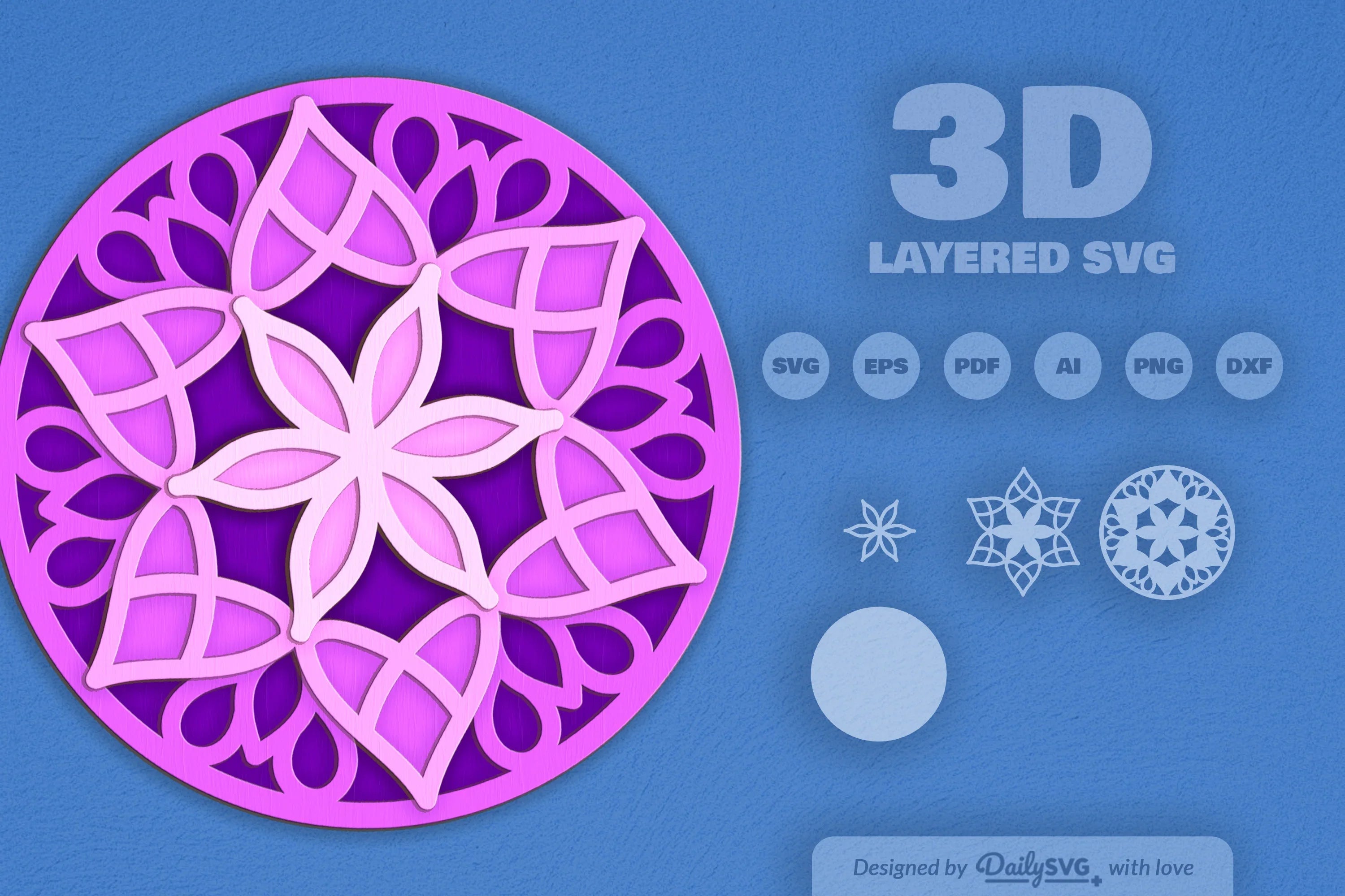 Mandala Art Laser Cut SVG Bundle - CraftNest - Digital Crafting and Art