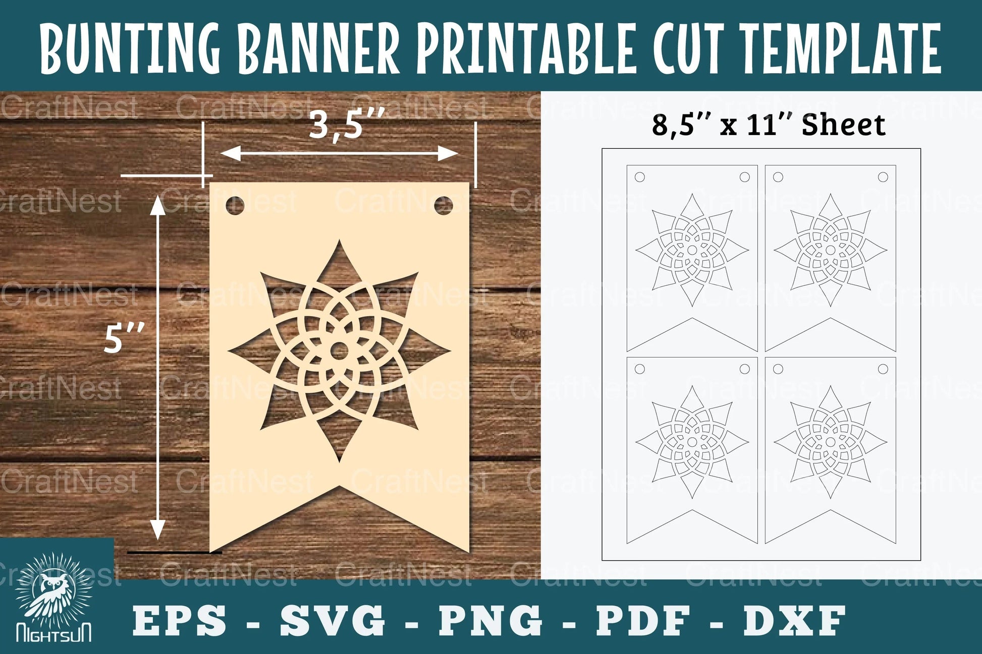Mandala Bunting Banner Printable Clipart Bundle - CraftNest - Digital Crafting and Art