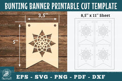 Mandala Bunting Banner Printable Clipart Bundle - CraftNest - Digital Crafting and Art