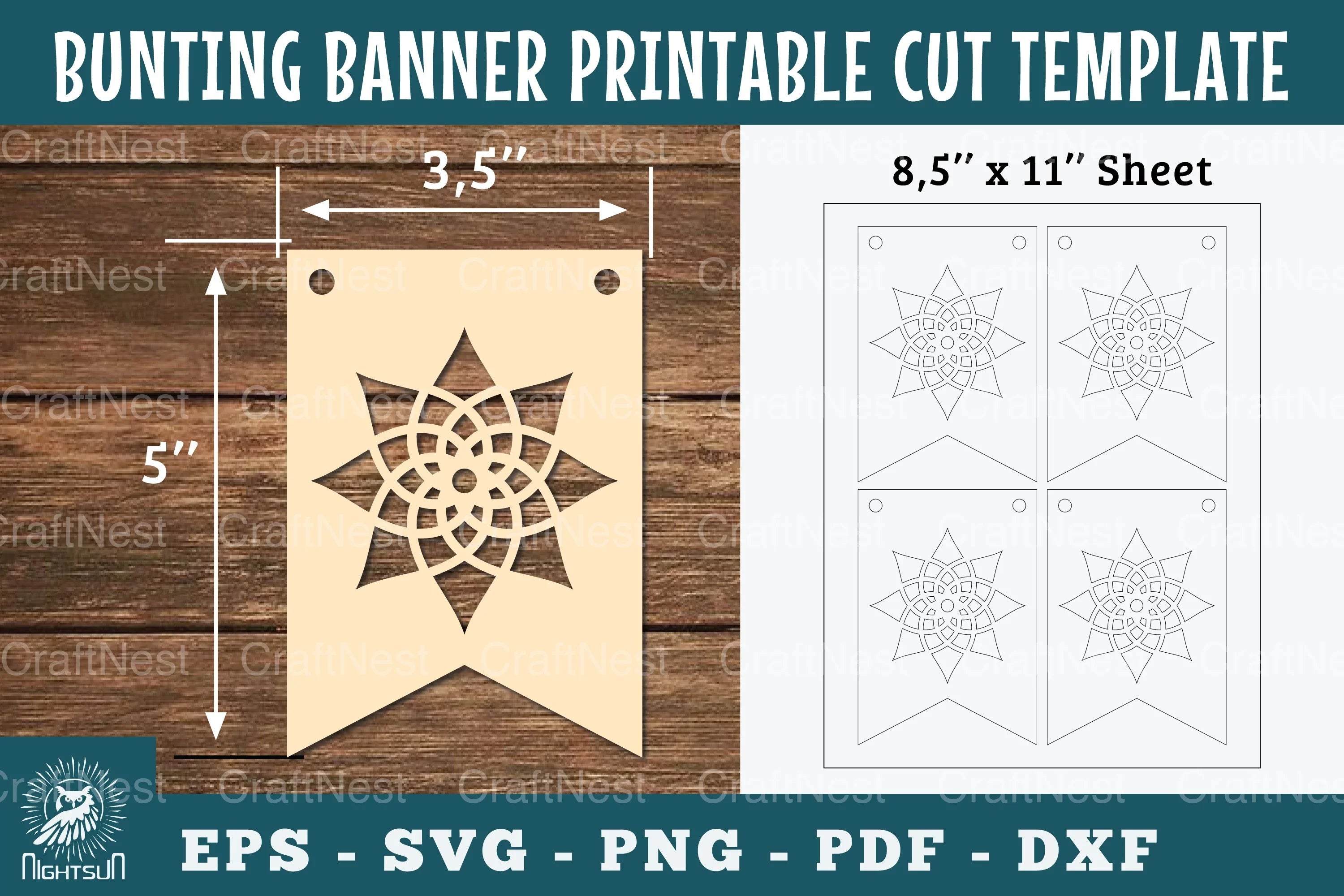Mandala Bunting Banner Printable Clipart Bundle - CraftNest - Digital Crafting and Art
