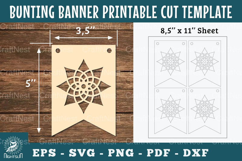 Mandala Bunting Banner Printable Clipart Bundle - CraftNest - Digital Crafting and Art