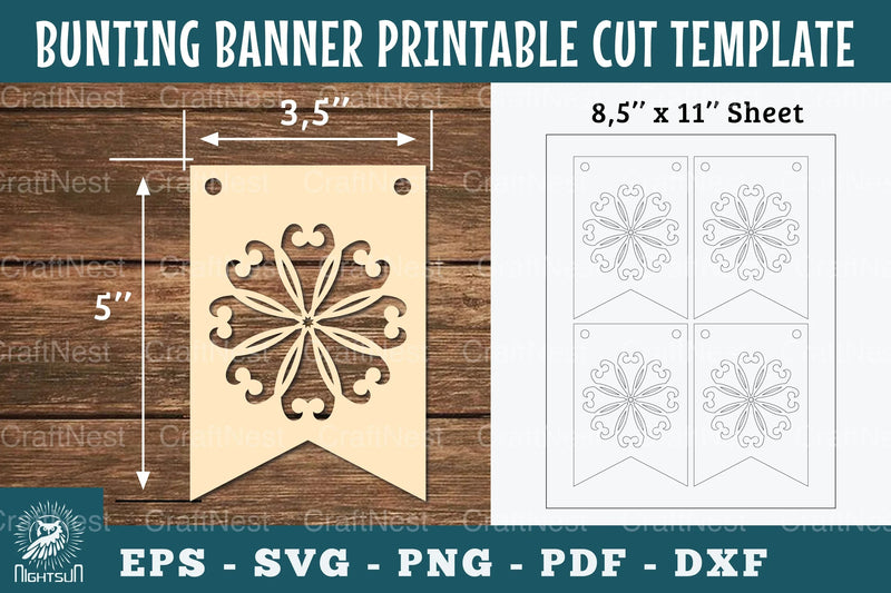 Mandala Bunting Banner Printable Clipart Bundle - CraftNest - Digital Crafting and Art