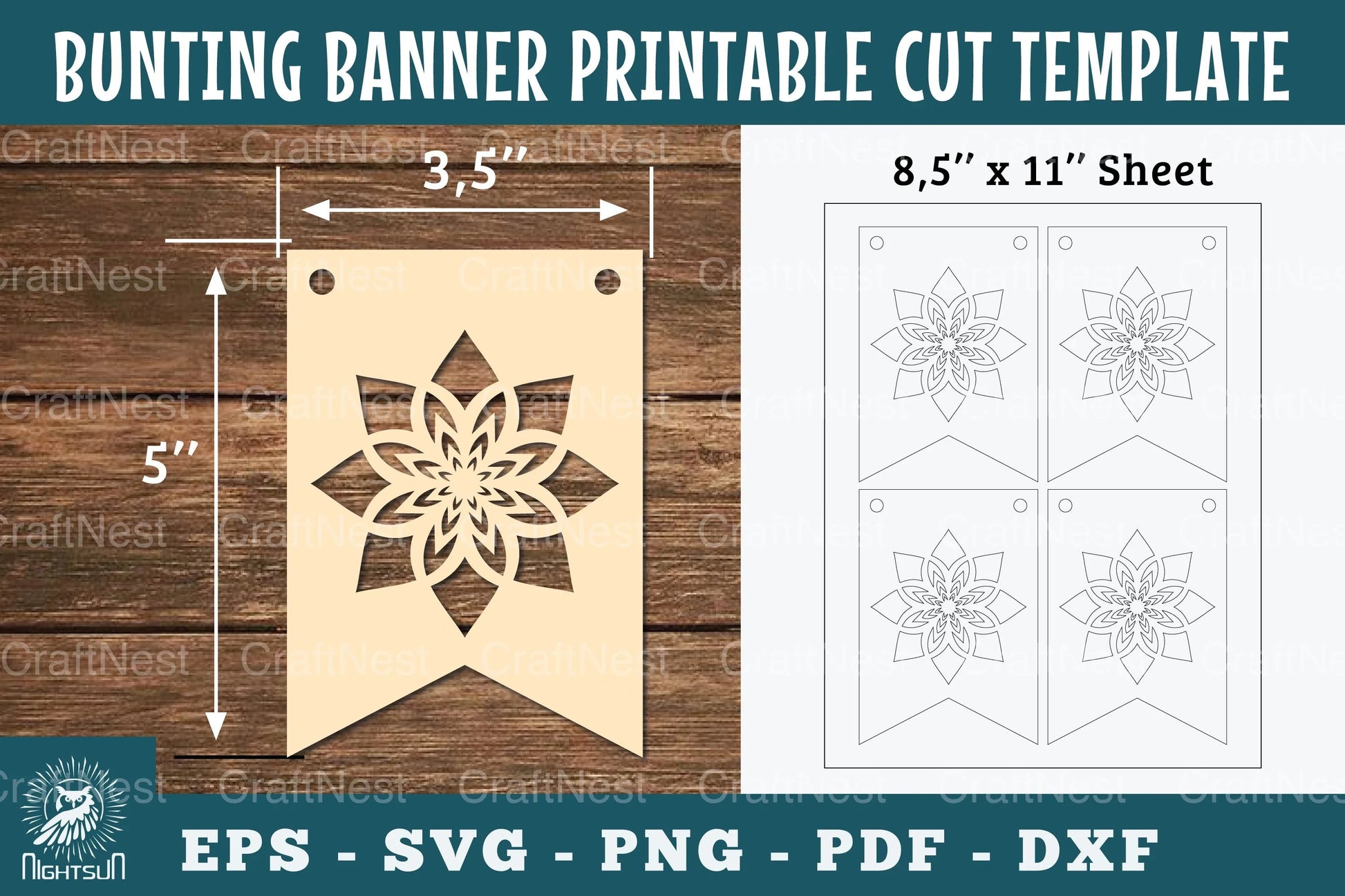 Mandala Bunting Banner Printable Clipart Bundle - CraftNest - Digital Crafting and Art