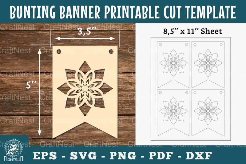Mandala Bunting Banner Printable Clipart Bundle - CraftNest - Digital Crafting and Art