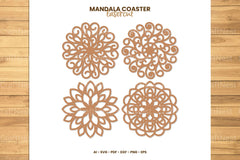 Mandala Coaster Lasercut SVG Bundle - CraftNest - Digital Crafting and Art