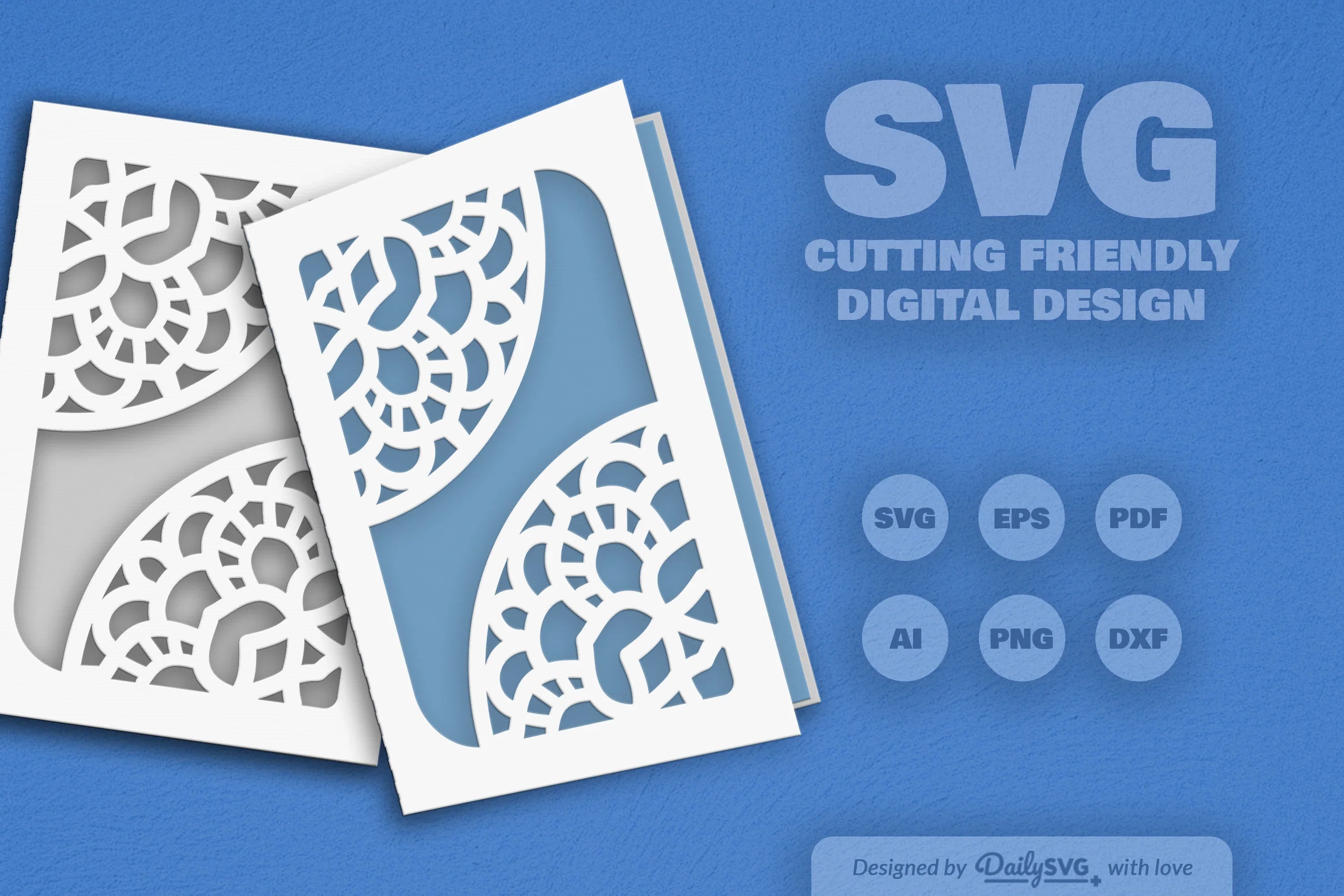 Mandala Corner Greeting Card Papercut Clipart SVG Bundle - CraftNest - Digital Crafting and Art