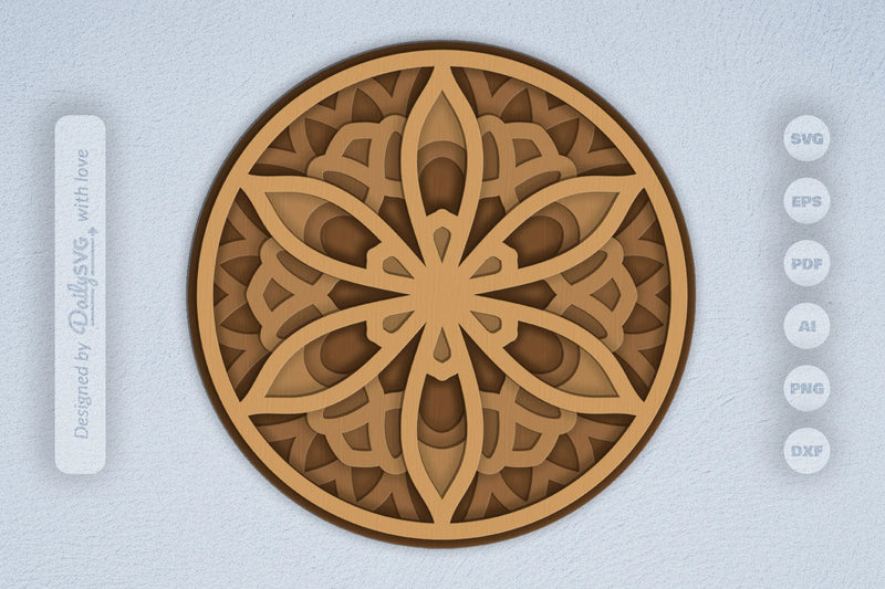 Mandala Decoration Laser Cut SVG Bundle - CraftNest - Digital Crafting and Art