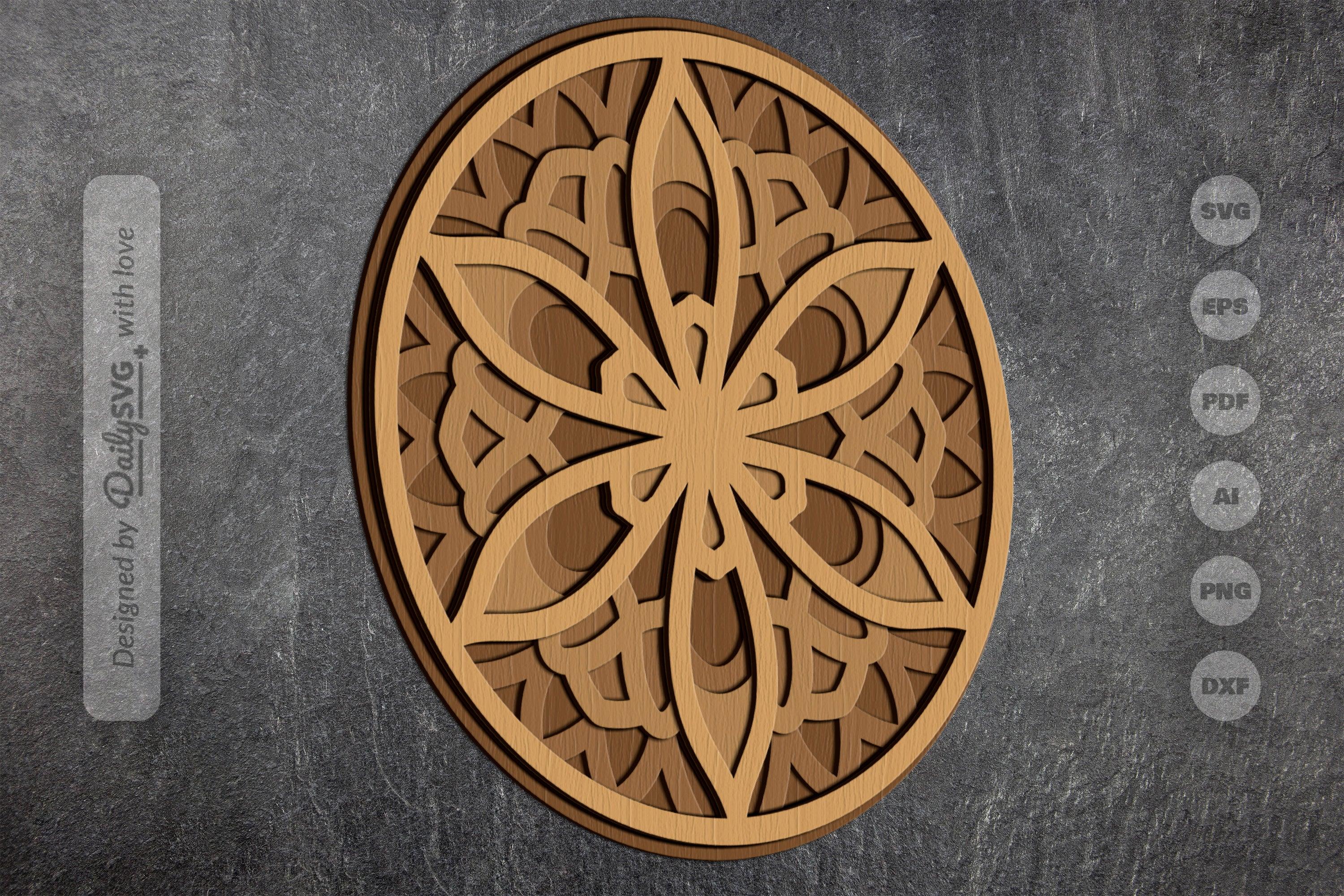 Mandala Decoration Laser Cut SVG Bundle - CraftNest - Digital Crafting and Art