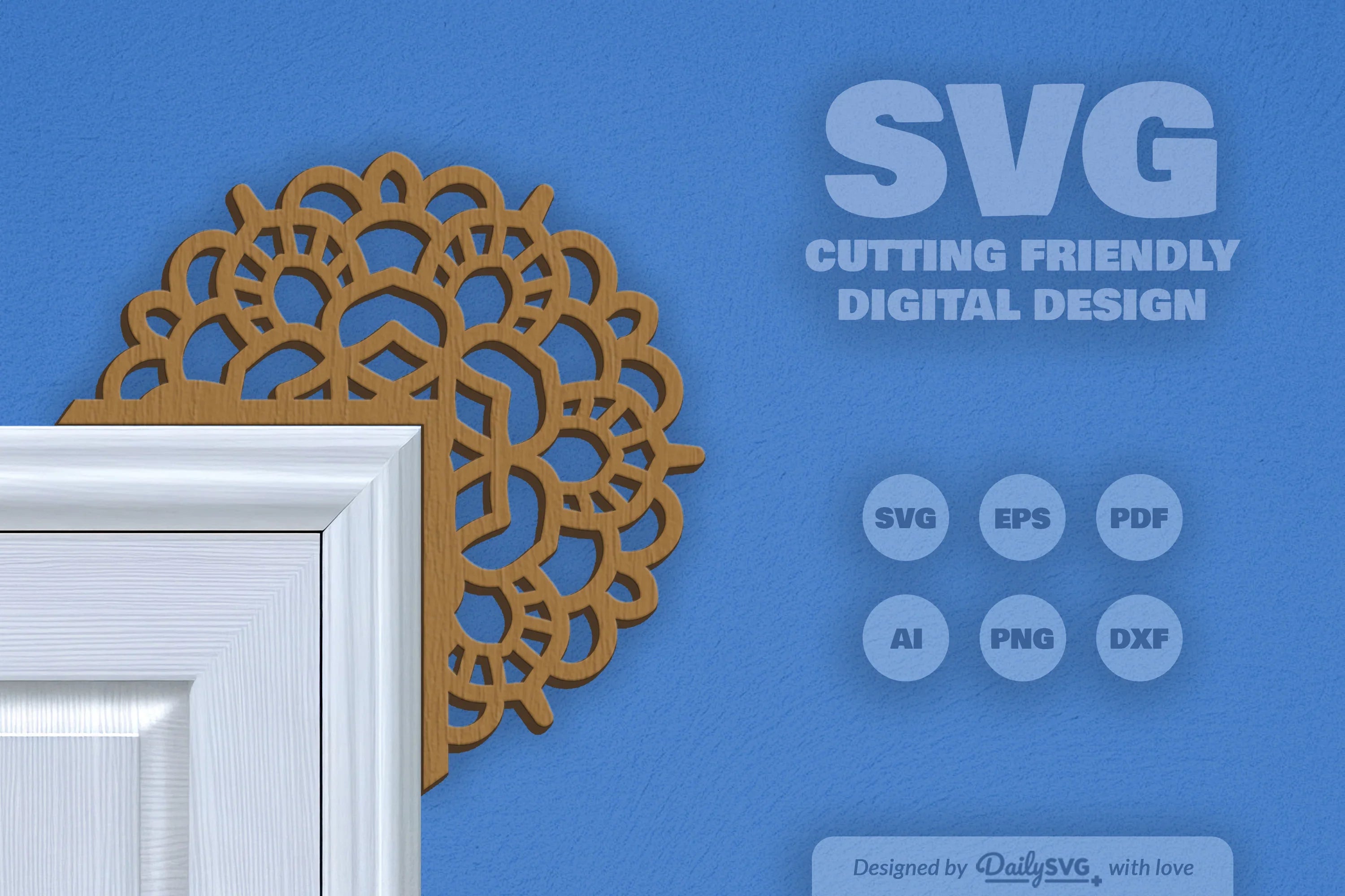 Mandala Door Corner Laser Cut Clipart - Daily SVG Bundles - CraftNest - Digital Crafting and Art