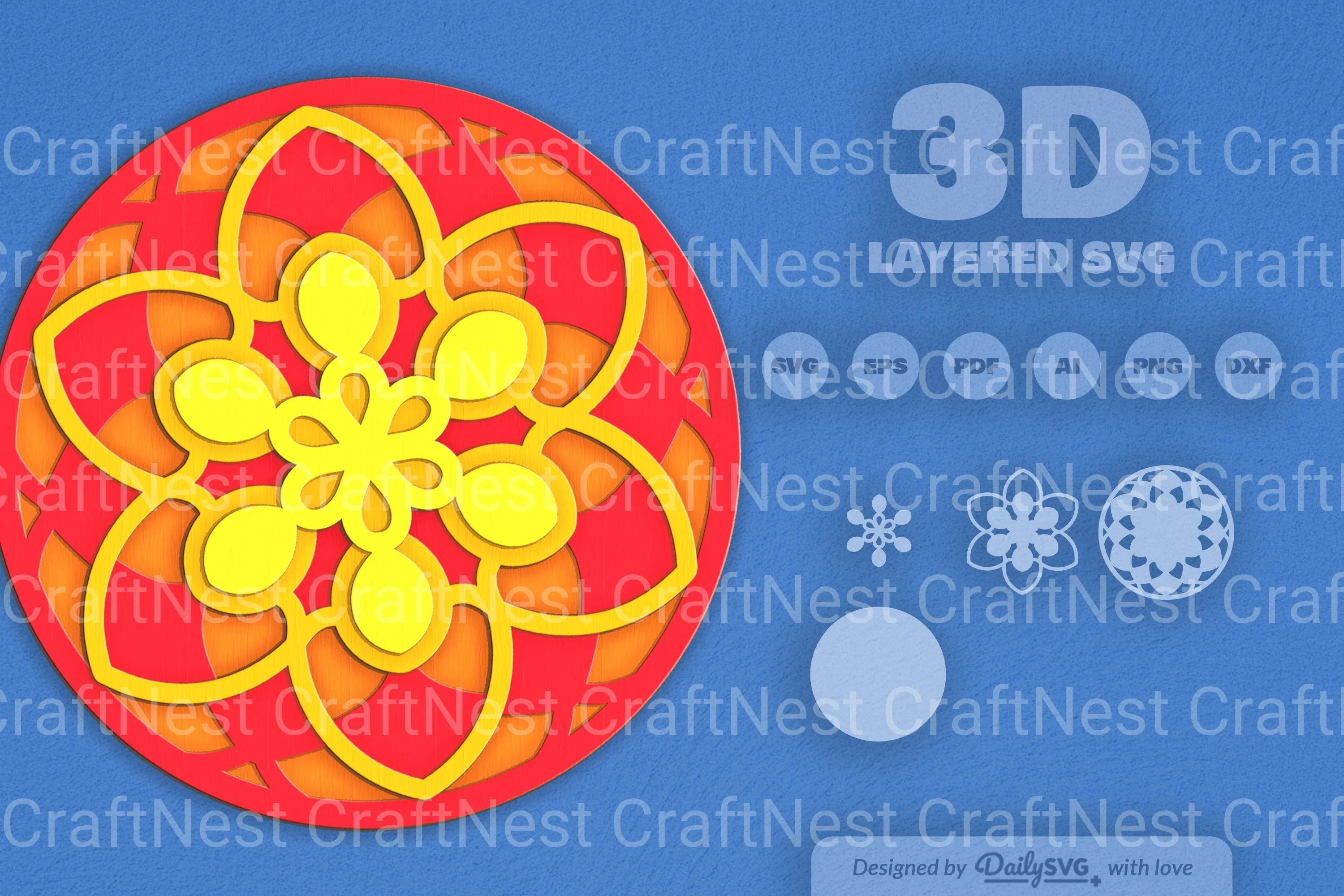Mandala Energy Laser Cut SVG Bundle