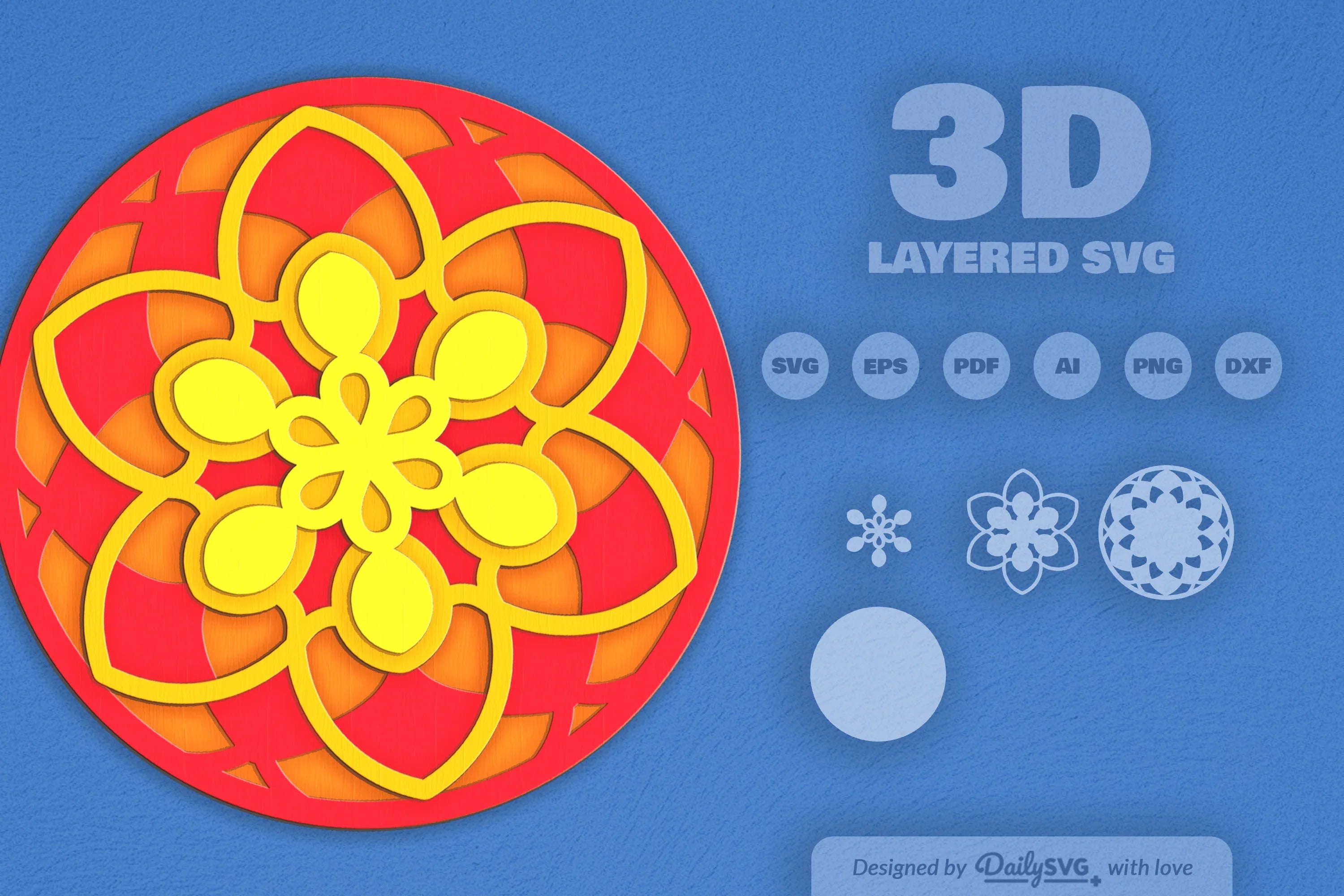 Mandala Energy Laser Cut SVG Bundle - CraftNest - Digital Crafting and Art
