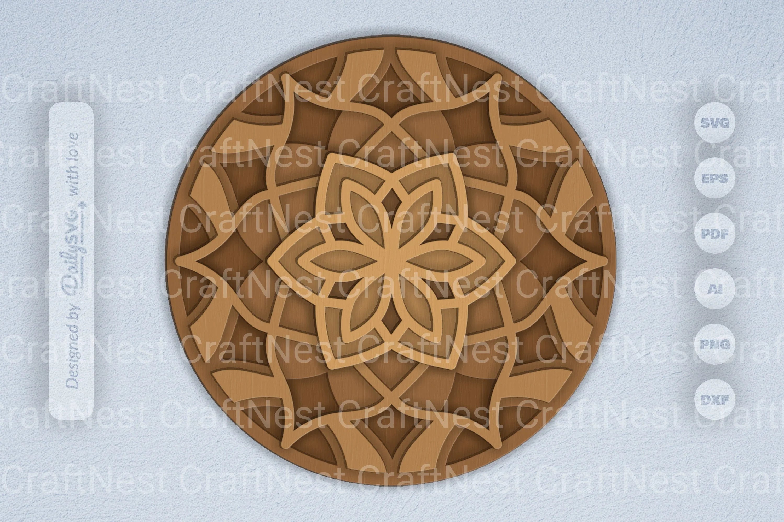 Mandala Flower Laser Cut SVG Bundle