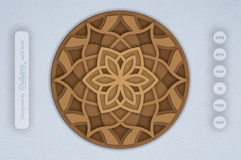 Mandala Flower Laser Cut SVG Bundle - CraftNest - Digital Crafting and Art
