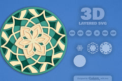 Mandala Flower Laser Cut SVG Bundle - CraftNest - Digital Crafting and Art