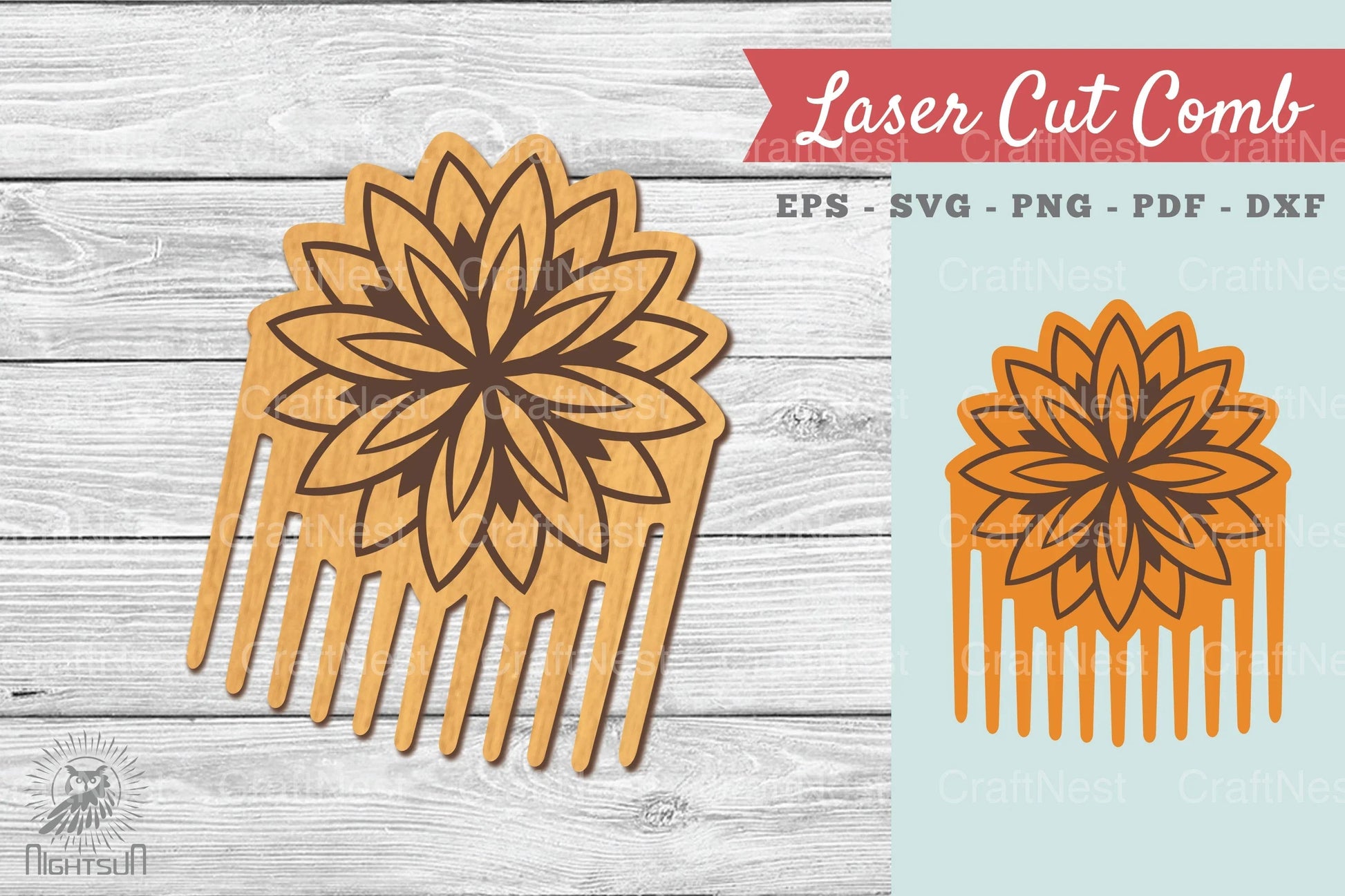 Mandala Laser Cut Comb SVG Bundle - CraftNest - Digital Crafting and Art
