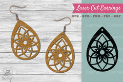 Mandala Laser Cut Earrings SVG Bundle - CraftNest - Digital Crafting and Art