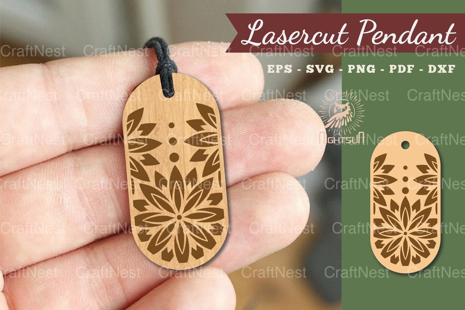 Mandala Laser Cut Pendant Design Bundle - CraftNest - Digital Crafting and Art