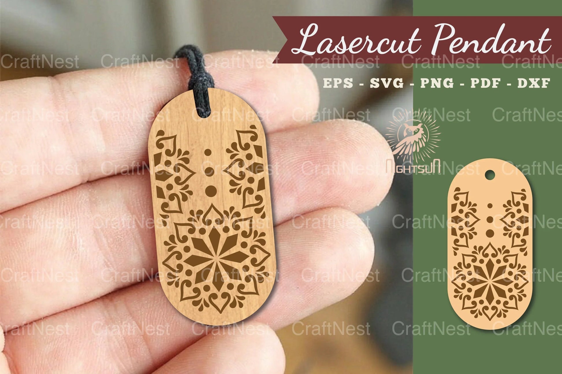 Mandala Lasercut Pendant Design Bundle - CraftNest - Digital Crafting and Art