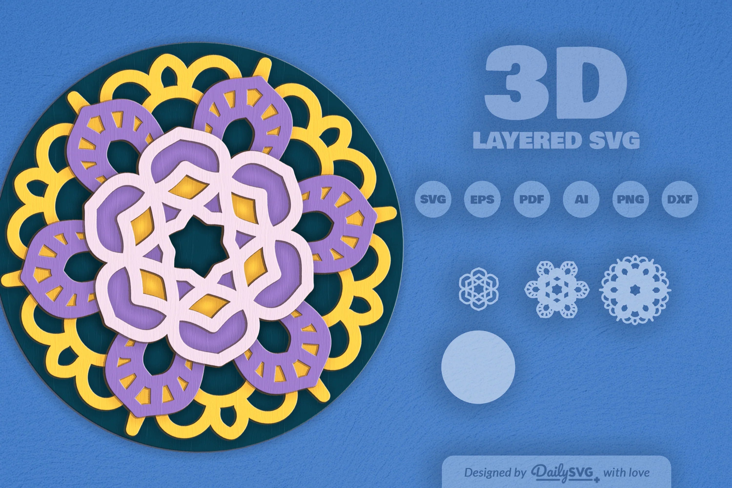 Mandala Laser Cut SVG Bundle - CraftNest - Digital Crafting and Art
