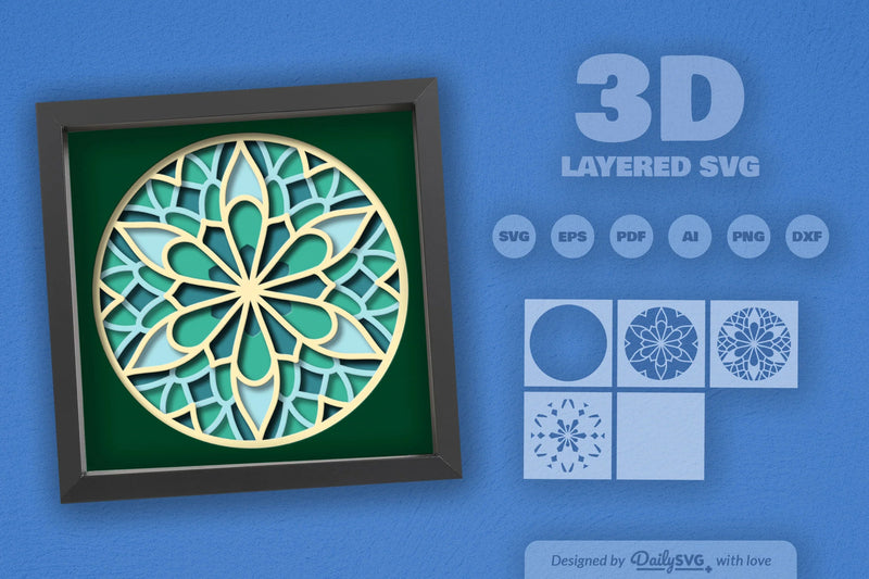 Mandala Paper Cut SVG Bundle - CraftNest - Digital Crafting and Art