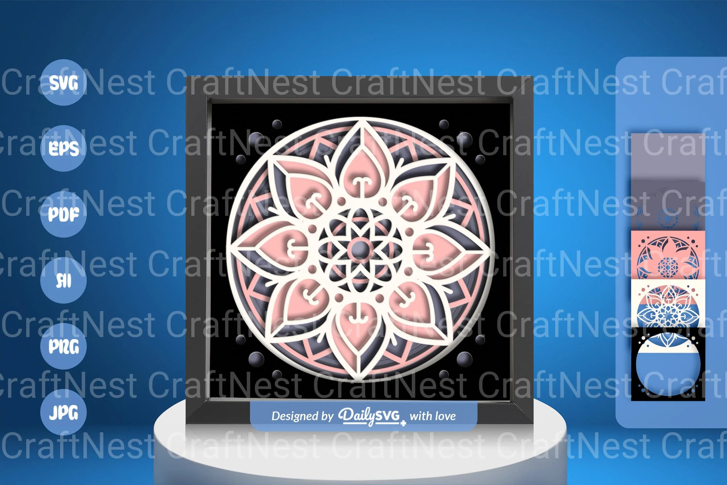 Mandala Papercut SVG Bundle for Crafting