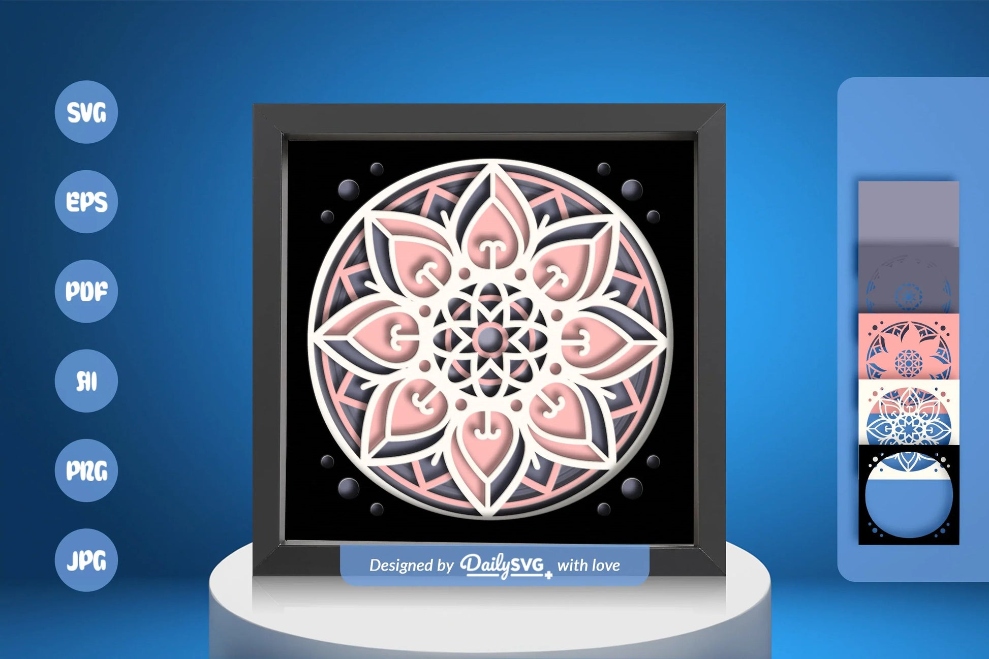 Mandala Papercut SVG Bundle for Crafting - CraftNest - Digital Crafting and Art