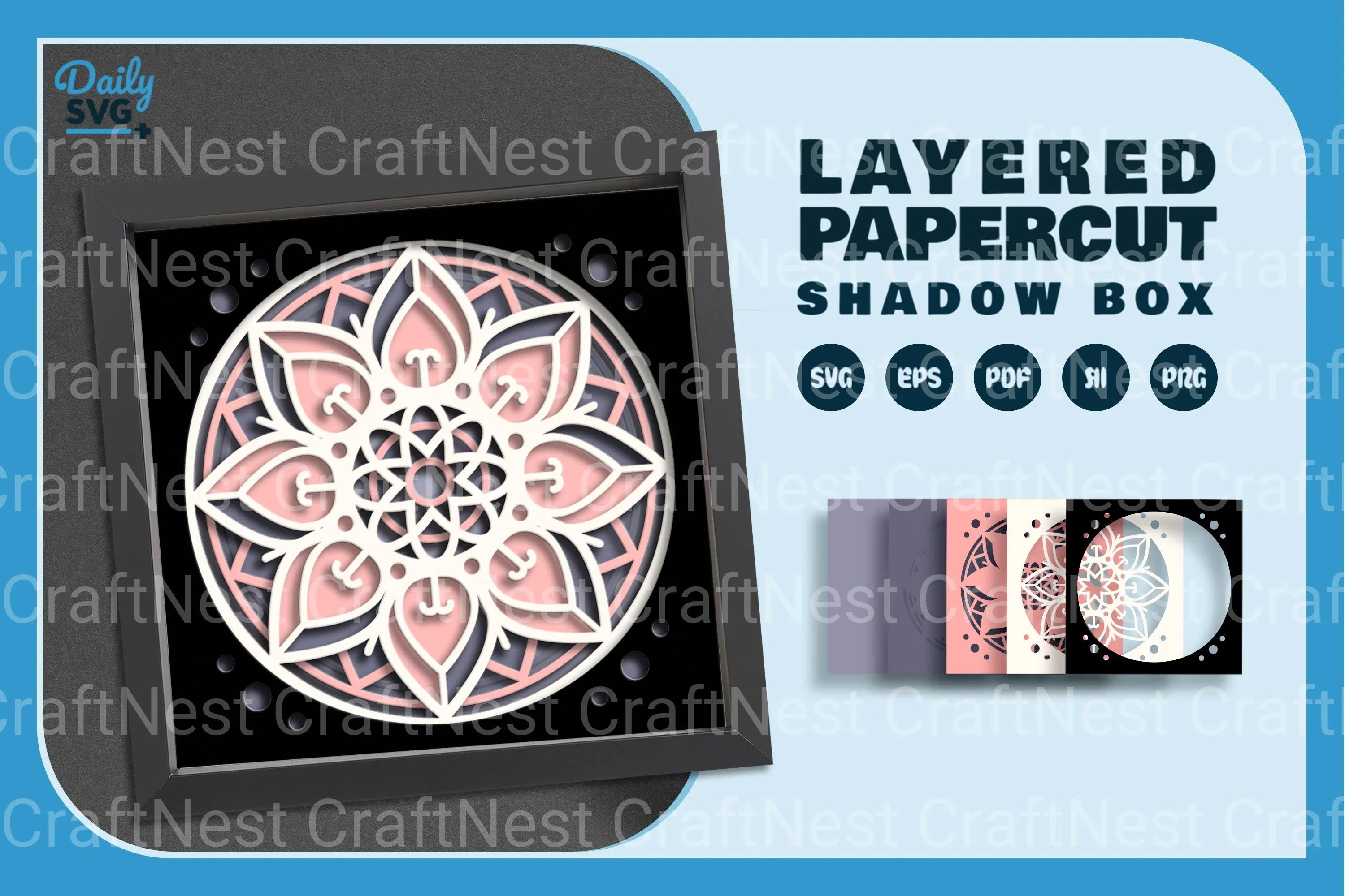 Mandala Papercut SVG Bundle for Crafting