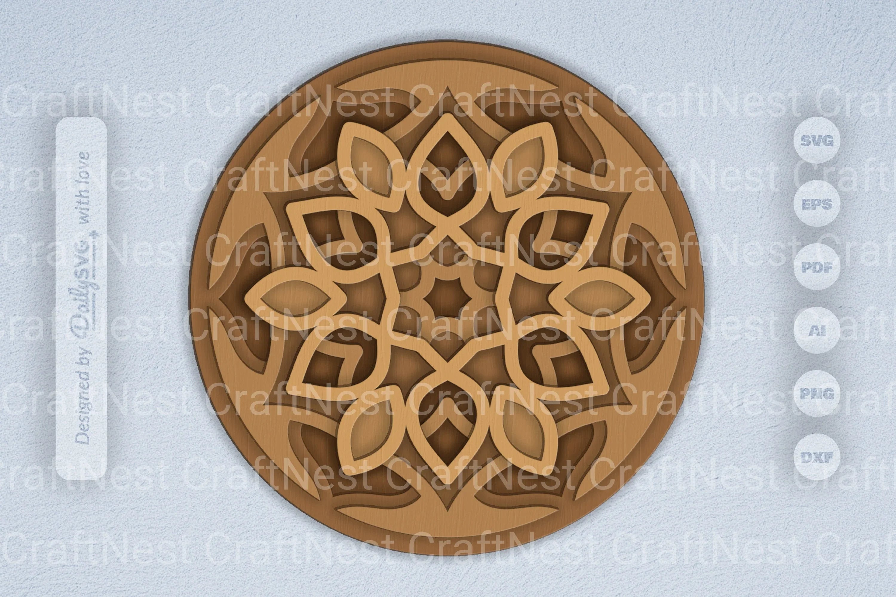 Mandala Leaves Laser Cut SVG Bundle