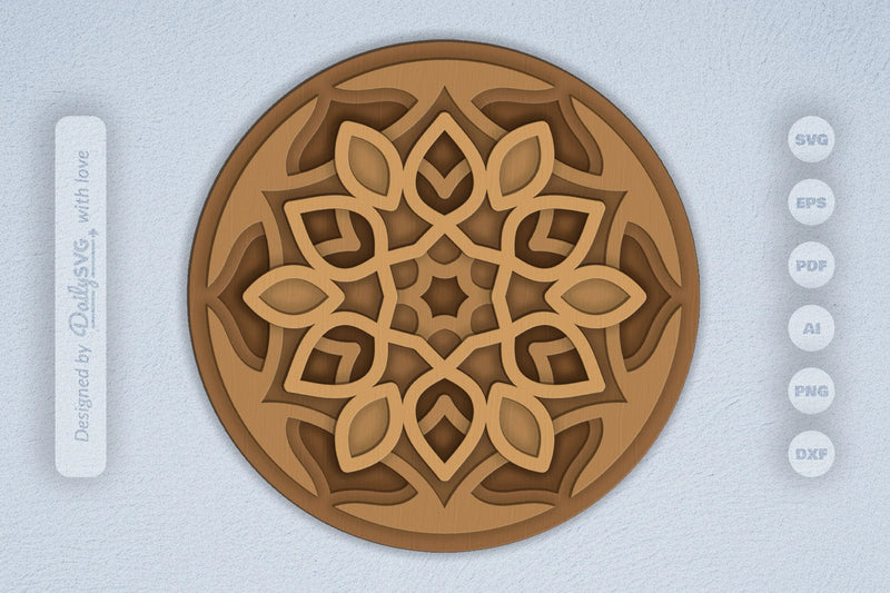 Mandala Leaves Laser Cut SVG Bundle - CraftNest - Digital Crafting and Art