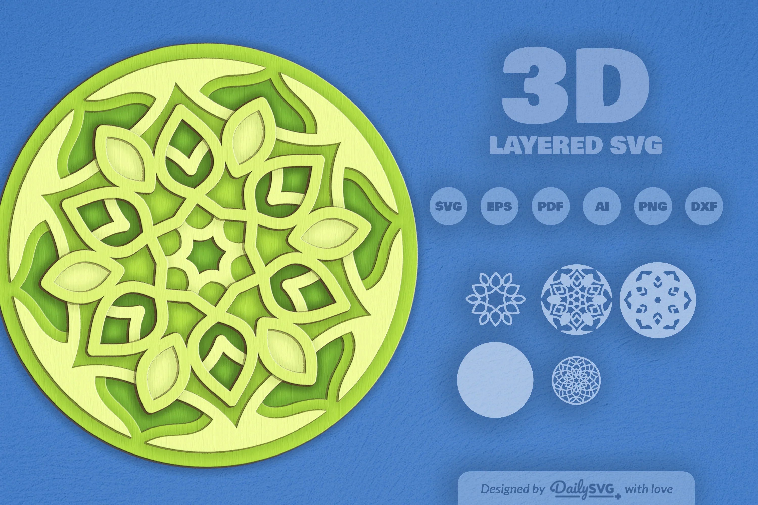 Mandala Leaves Laser Cut SVG Bundle - CraftNest - Digital Crafting and Art