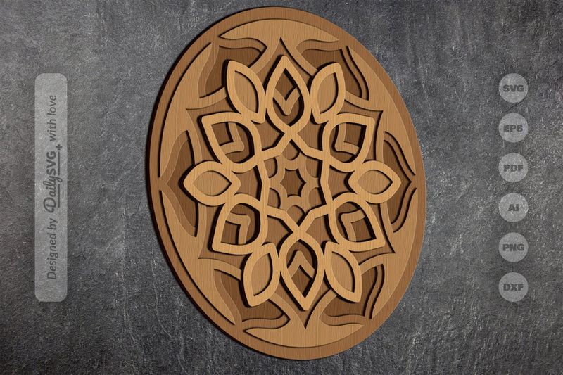 Mandala Leaves Laser Cut SVG Bundle - CraftNest - Digital Crafting and Art