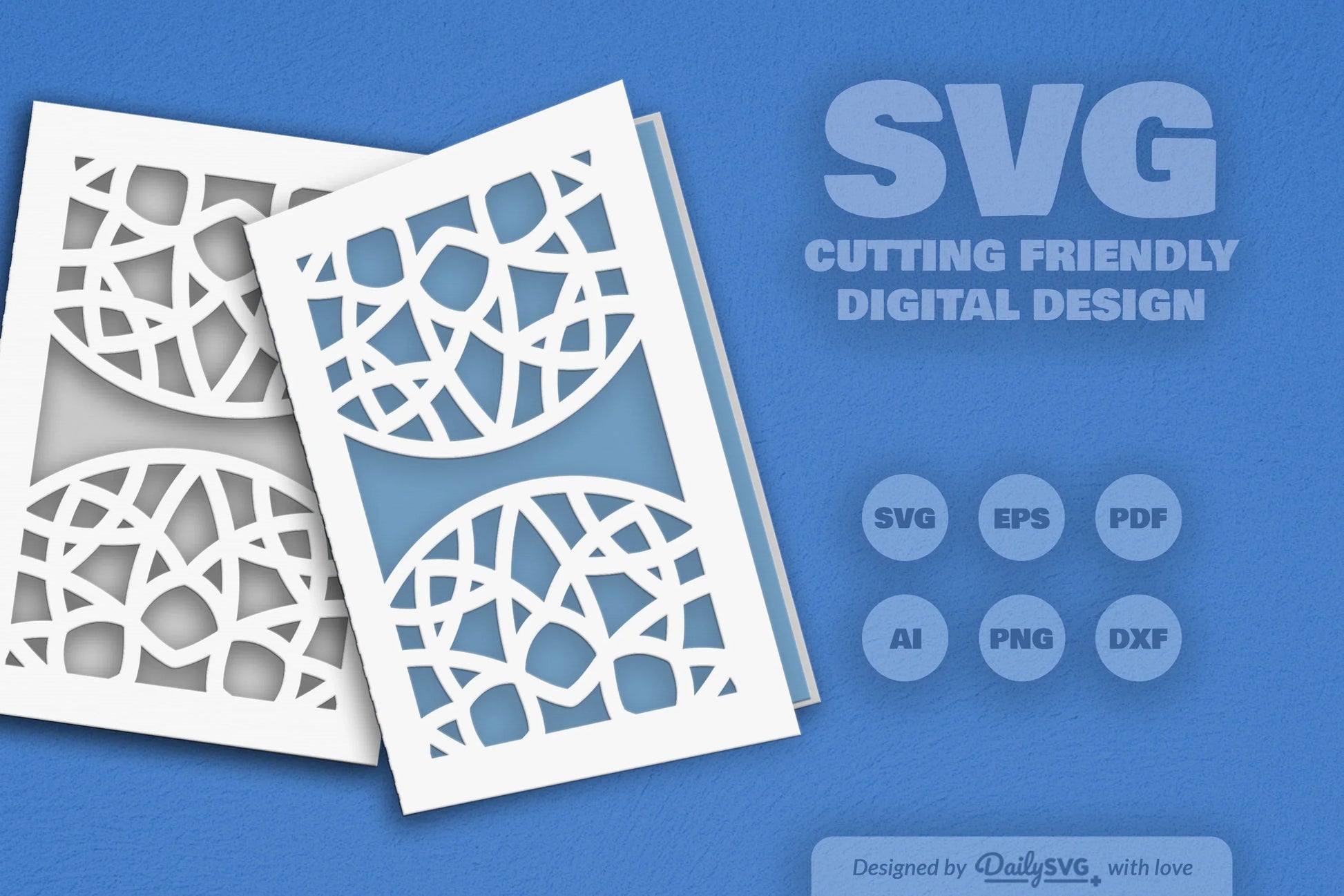 Daily Mandala Mirror Greeting Card Papercut Clipart - CraftNest - Digital Crafting and Art