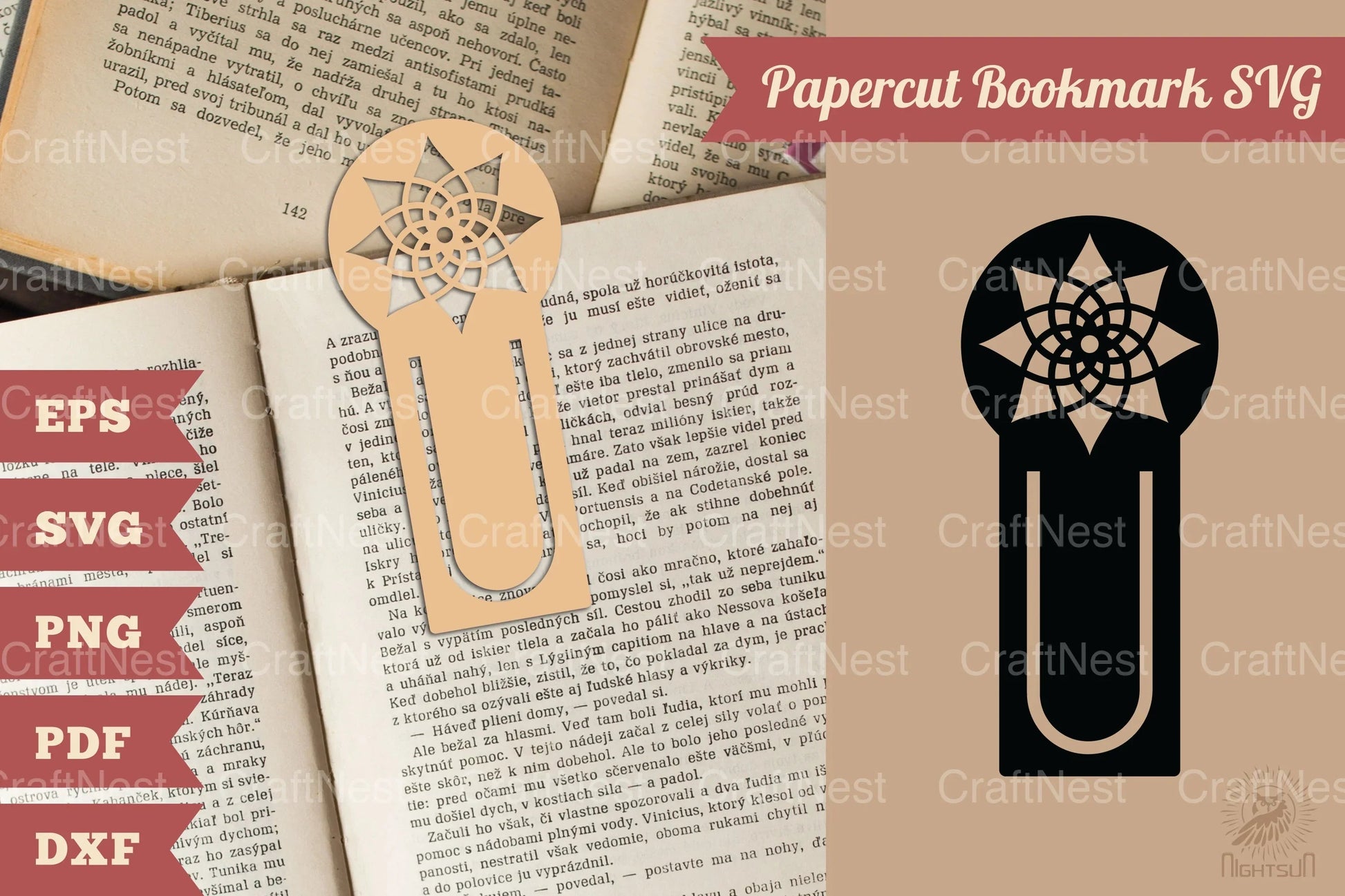 Mandala Papercut Bookmark SVG Bundle - CraftNest - Digital Crafting and Art