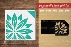 Mandala Papercut Card Holder SVG Bundle - CraftNest - Digital Crafting and Art