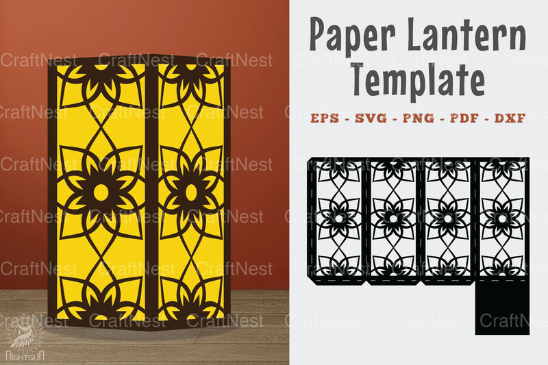 Mandala Papercut Lantern Template SVG Bundle - CraftNest - Digital Crafting and Art