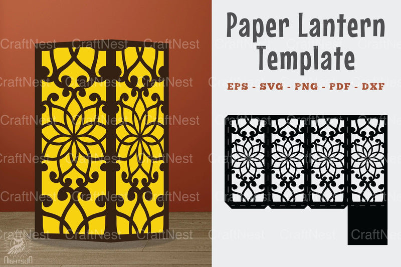 Mandala Papercut Lantern Template SVG Bundle - CraftNest - Digital Crafting and Art