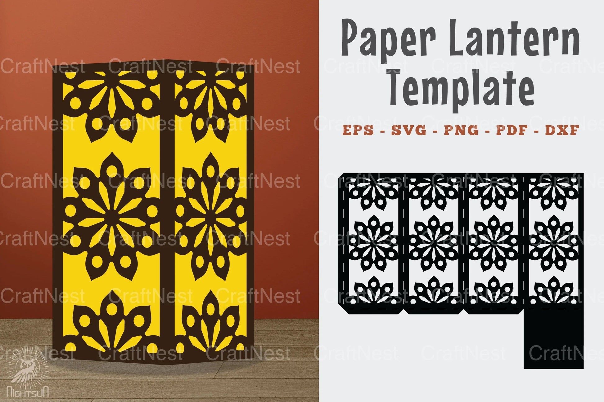 Mandala Papercut Lantern Template SVG Bundle - CraftNest - Digital Crafting and Art