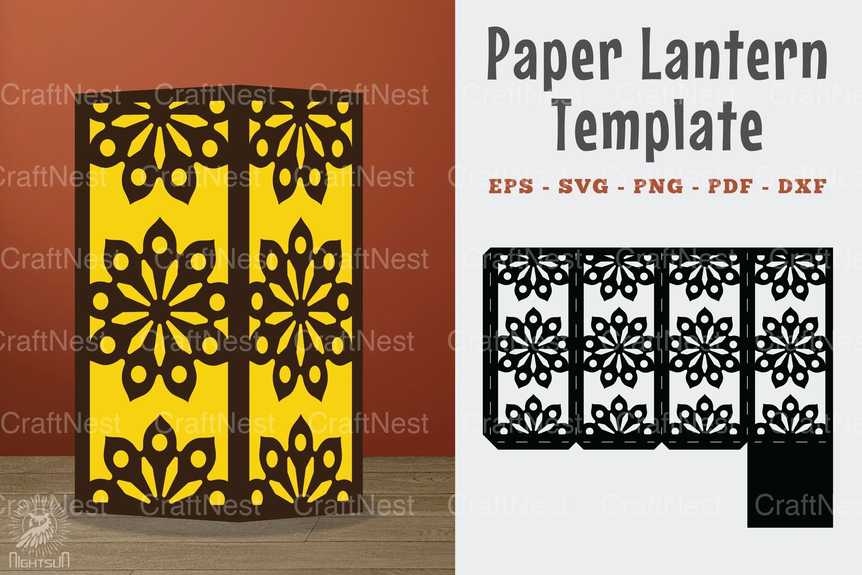 Mandala Papercut Lantern Template SVG Bundle - CraftNest - Digital Crafting and Art