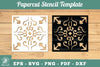 Mandala Papercut Stencil Template Clipart Bundle