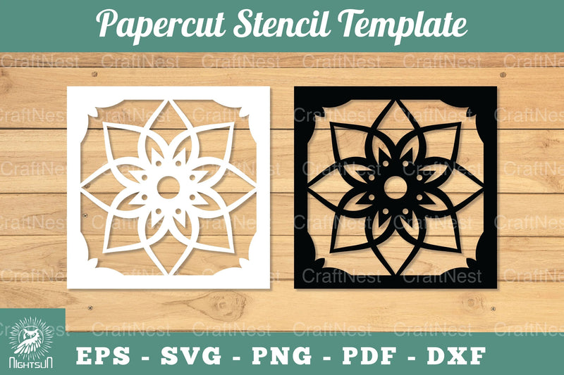 Mandala Papercut Stencil Template Clipart Bundle - CraftNest - Digital Crafting and Art