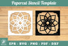 Mandala Papercut Stencil Template Clipart Bundle