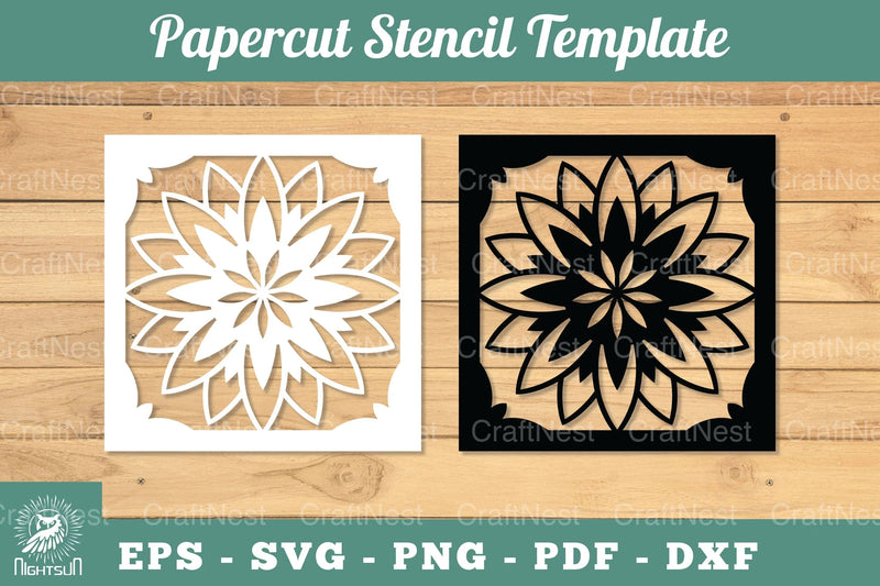 Mandala Papercut Stencil Template Clipart Bundle - CraftNest - Digital Crafting and Art