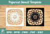 Mandala Papercut Stencil Template Clipart Bundle