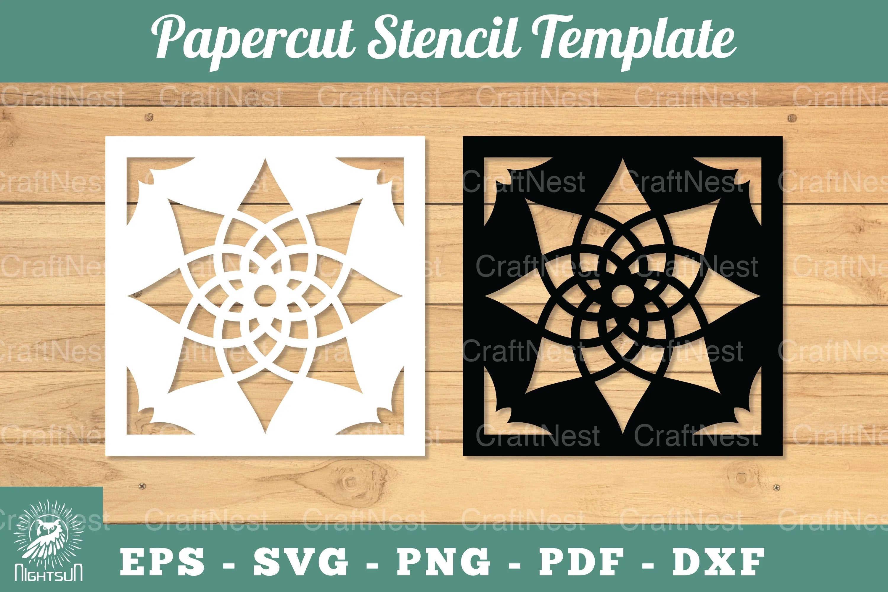 Mandala Papercut Stencil Template Clipart Bundle - CraftNest - Digital Crafting and Art