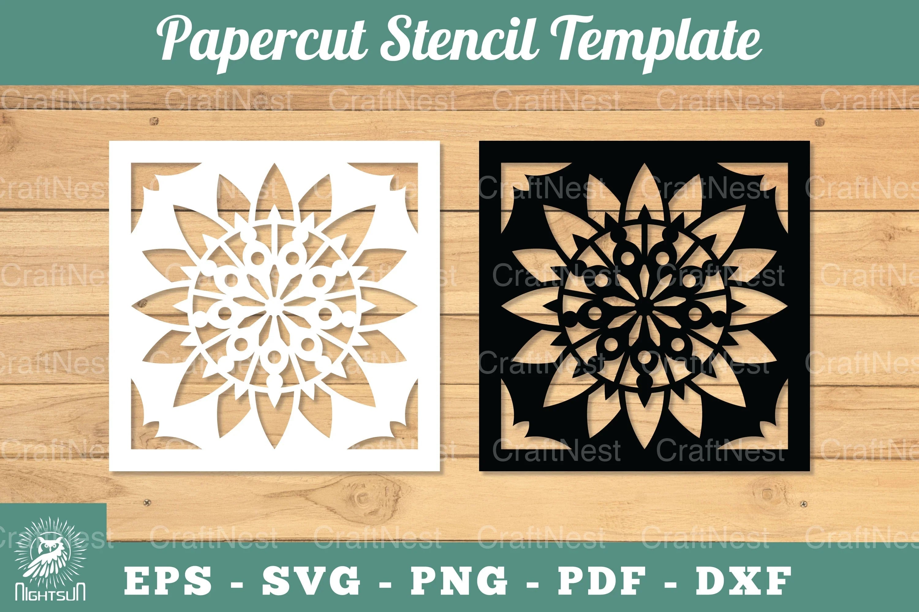 Mandala Papercut Stencil Template Clipart Bundle - CraftNest - Digital Crafting and Art