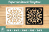 Mandala Papercut Stencil Template Clipart Bundle